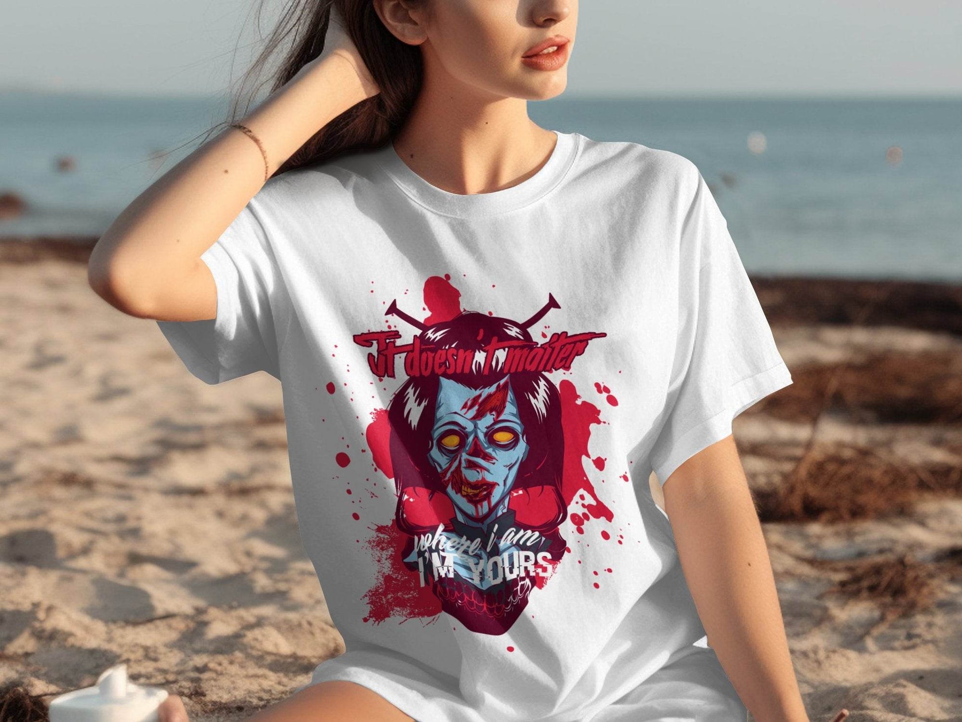 It does not matter where I am your Sci-Fi-Themed Horror T-Shirt - Design & Vybe
