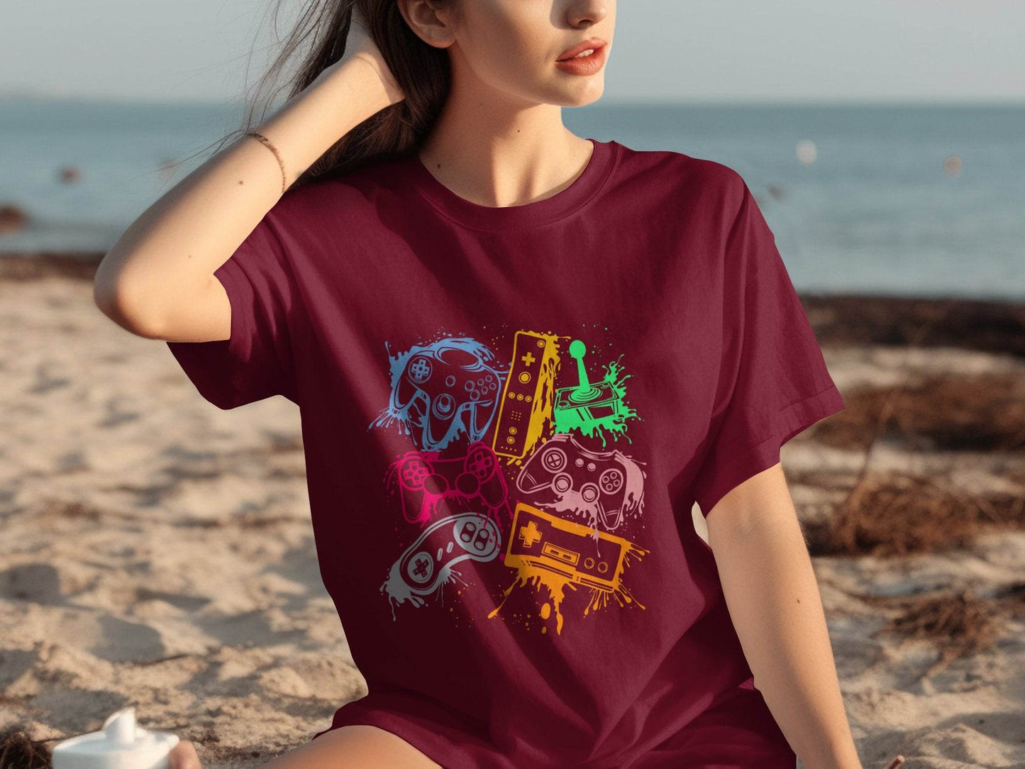 Gaming Console Joypad Colorful Style Design Artwork T-Shirt - Design & Vybe