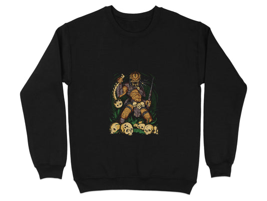 Bold Warrior with Skulls Graphic Sweatshirt product