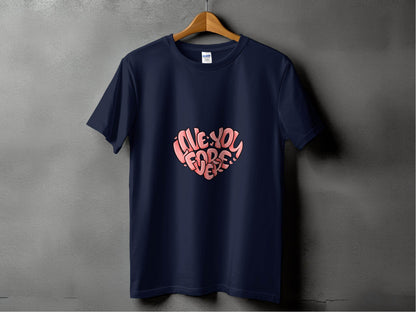 Love You Forever Heart Graphic Valentine's Day T-Shirt - Design & Vybe