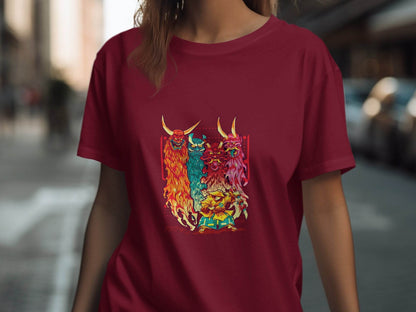 Samurai Versus Demons Graphic Novelty Unisex T-Shirt - Design & Vybe