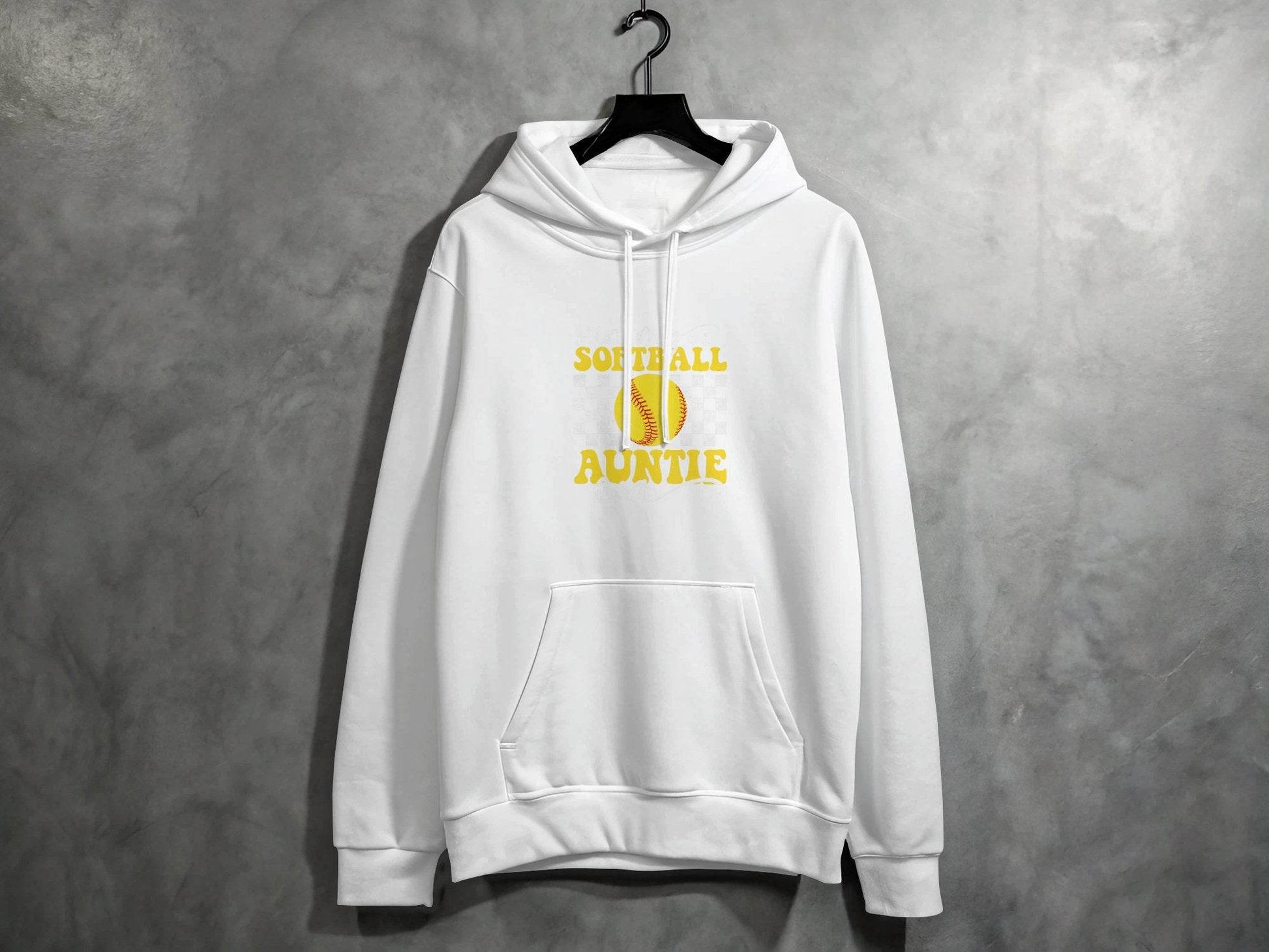 In My Softball Auntie Era Groovy Retro Proud Graphic Design Image Hoodie - Design & Vybe