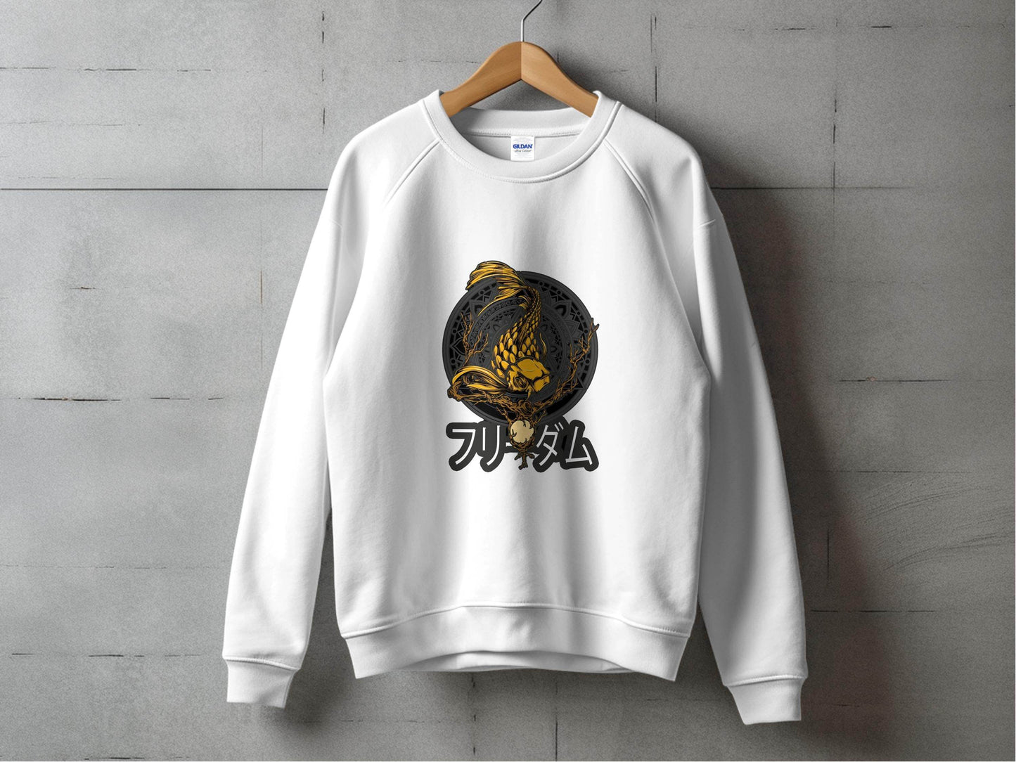Golden Koi Fish Mandala Japanese Freedom Graphic Hoodie - Design & Vybe