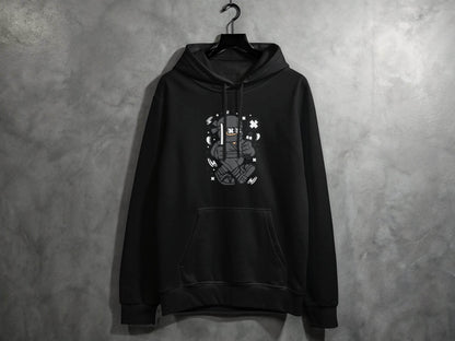 Ninja Cartoon Character with Nunchucks Graphic Hoodie - Design & Vybe