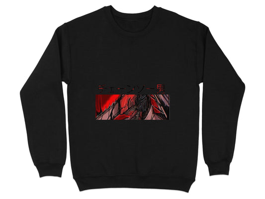 Stylish Black Sweatshirt With Bold Graphic Print product type