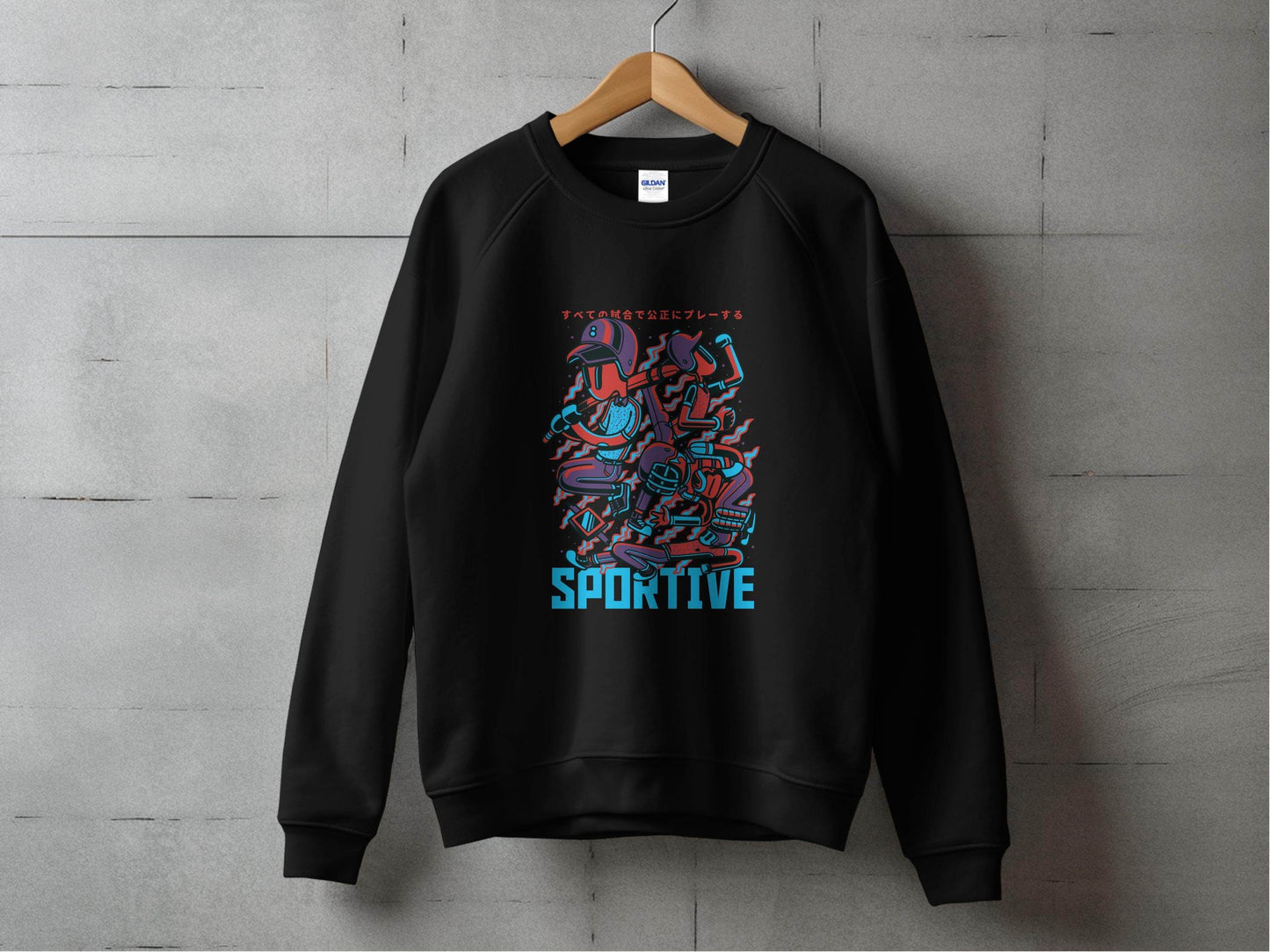 Sportive Characters Artistic Graphic Design Premium Sweater - Design & Vybe