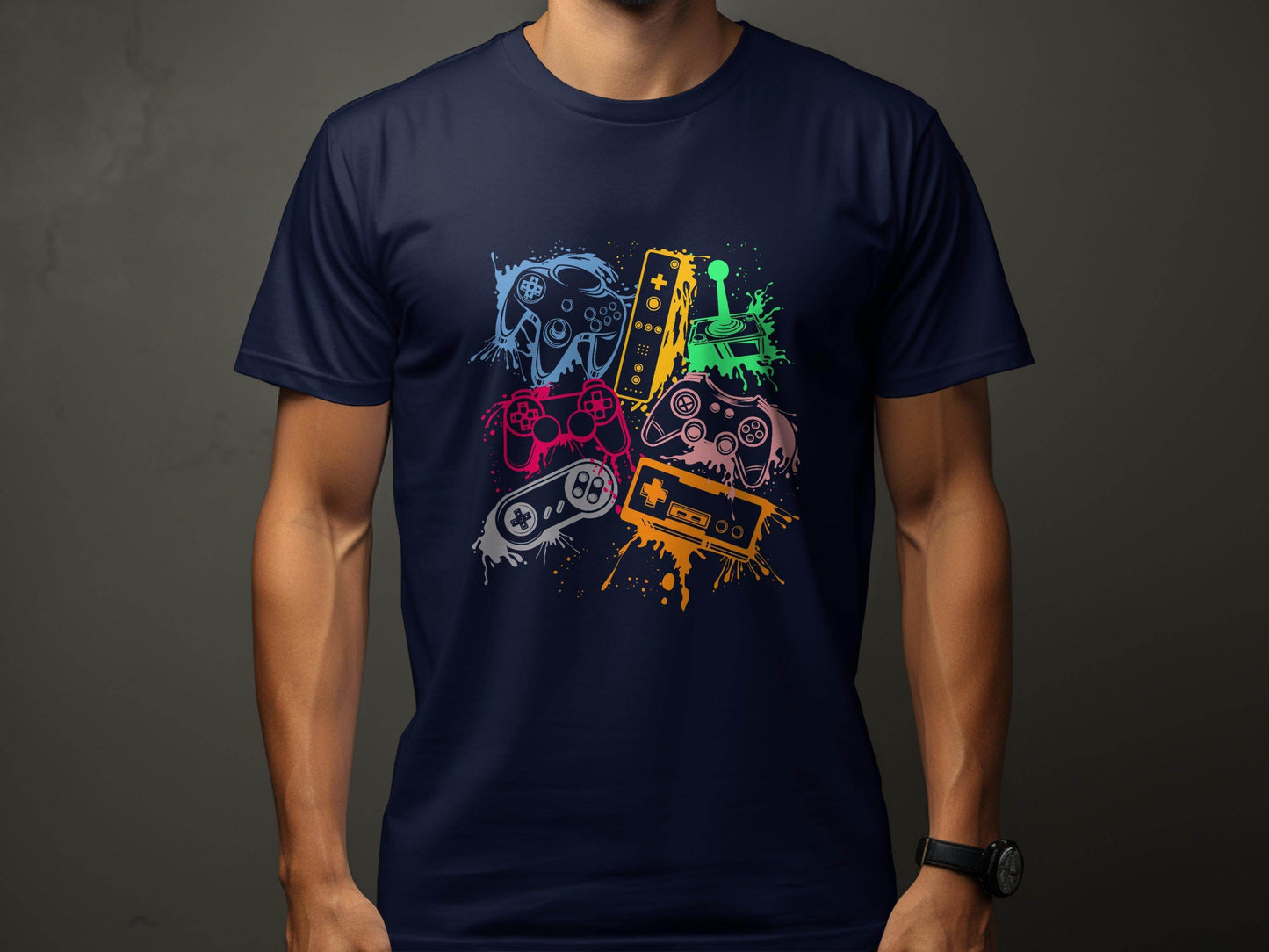 Gaming Console Joypad Colorful Style Design Artwork T-Shirt - Design & Vybe