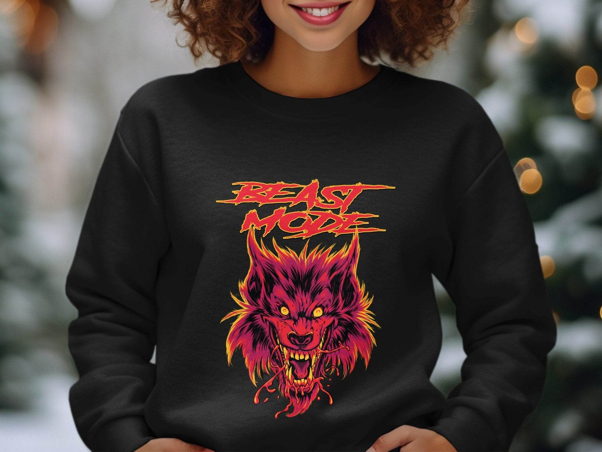 Beast Mode Graphic Print On Premium Quality Unisex Sweater - Design & Vybe