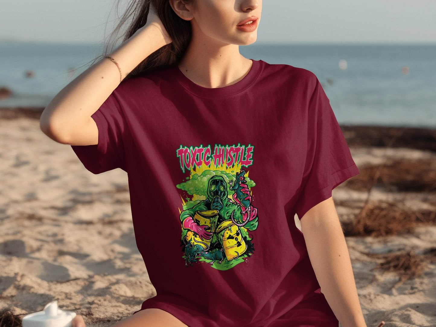 Toxic Hustle Graphic Print Design T-Shirt - Design & Vybe