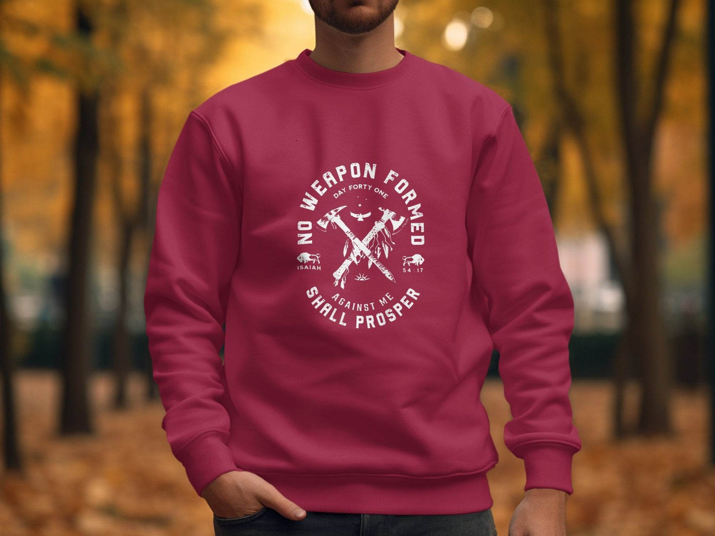 No Weapon Formed Against Me Shall Prosper Isaiah Sweater - Design & Vybe