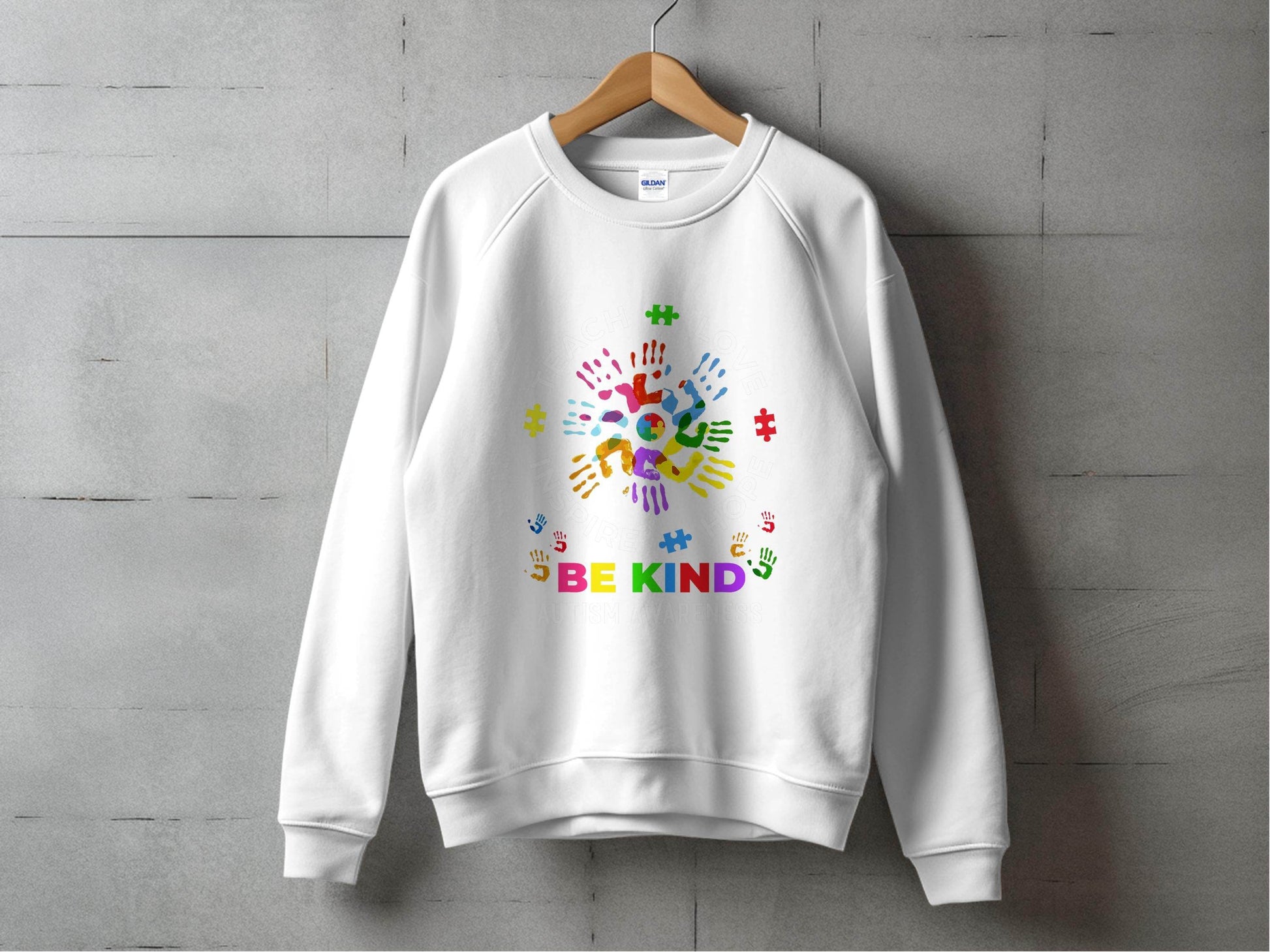 Autism Awareness Teach Love Inspire Hope Be Kind Sweater - Design & Vybe