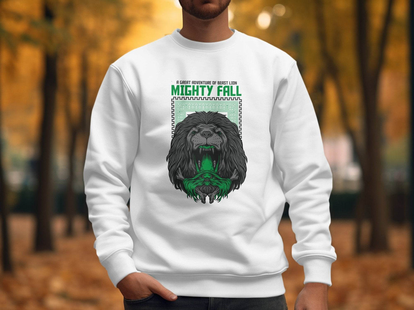 A Great Adventure Of Beast Lion Mighty Fall Design Sweater - Design & Vybe