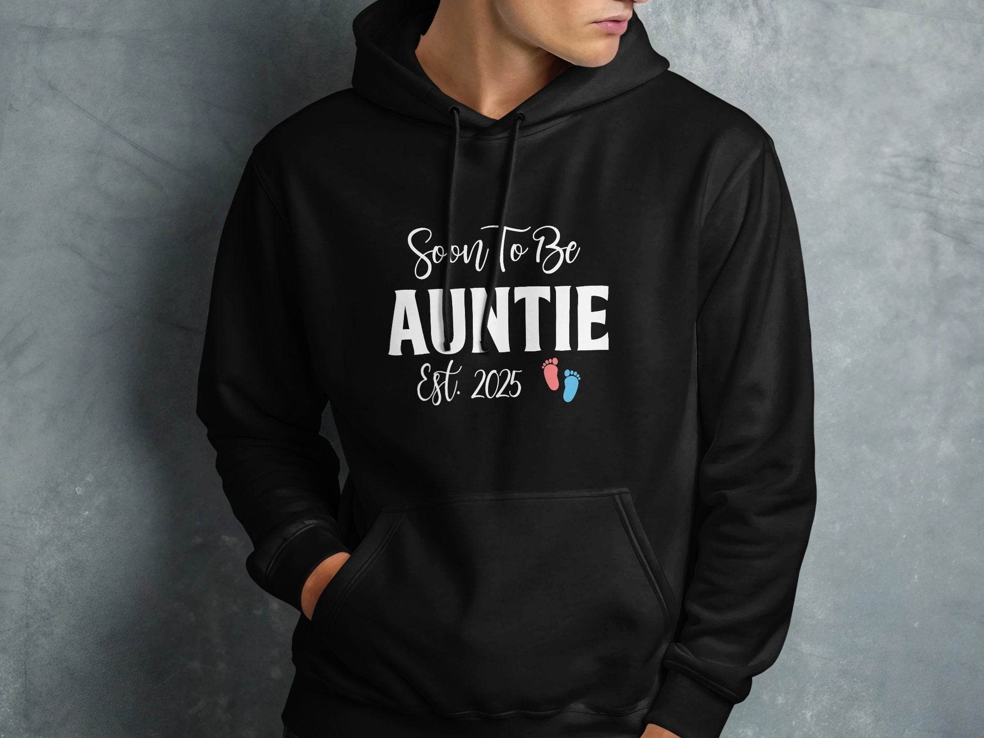 Soon To Be Auntie Est 2025 Design New Auntie Hoodie - Design & Vybe