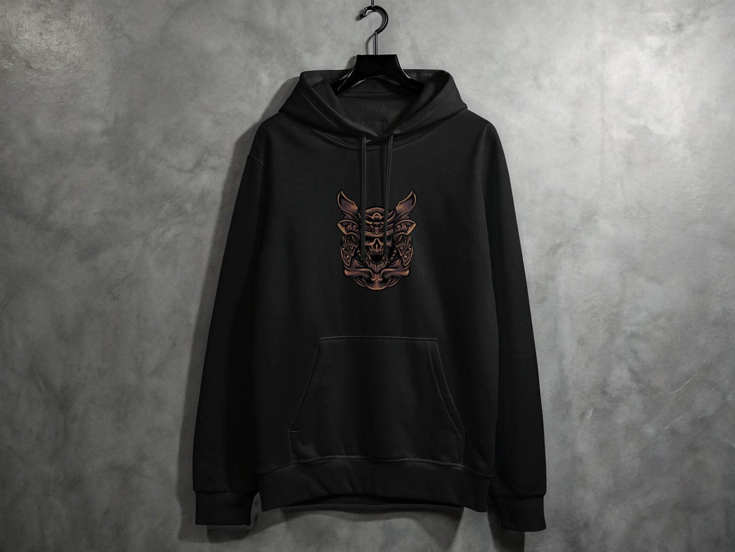 Fierce Warrior Skull Design Hoodie for Bold Style - Design & Vybe
