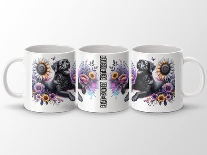 Flatcoated Retriever Floral Print Coffee Mug product type