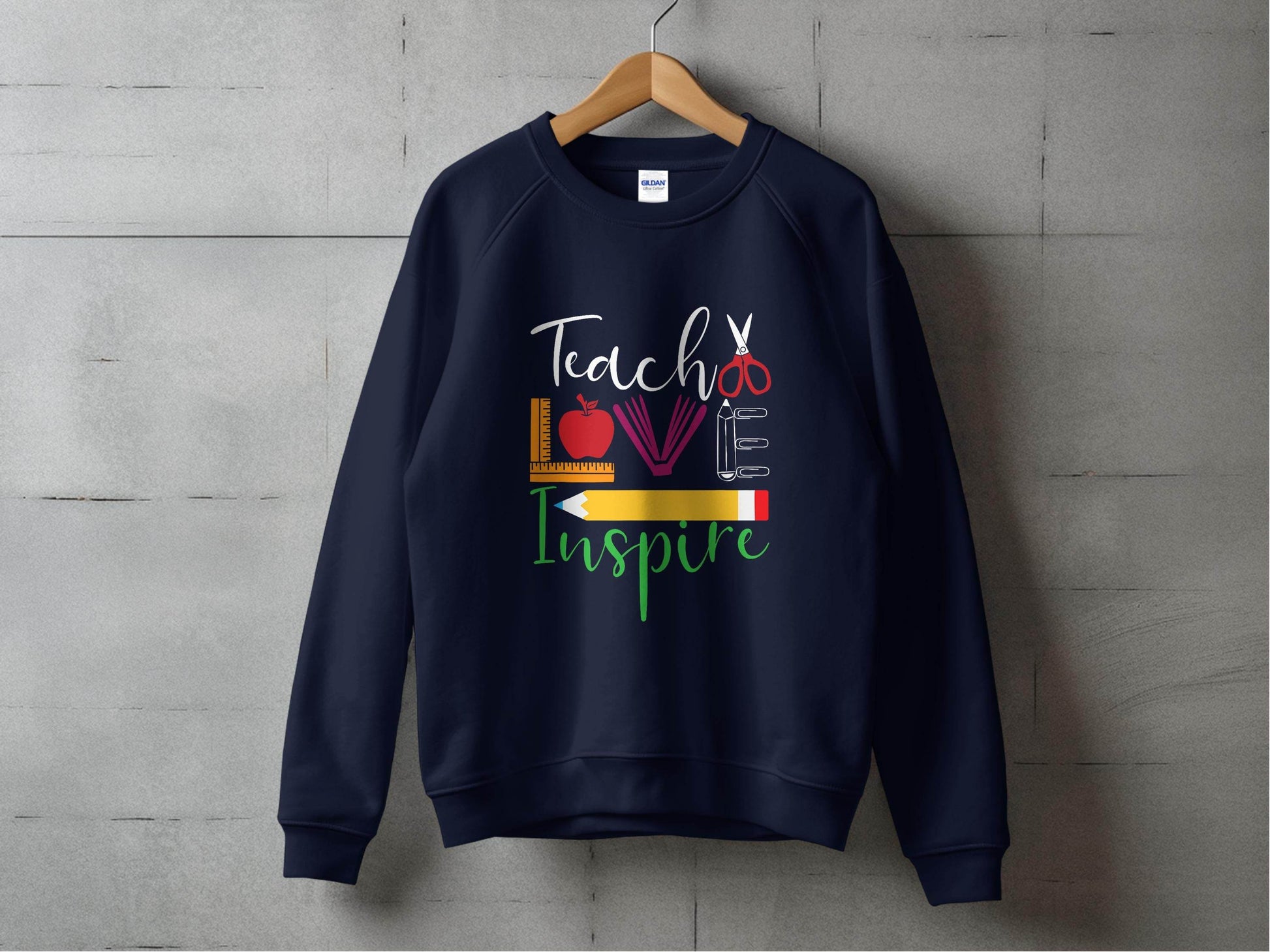 Teach Love Inspire Back To School Design Teachers Sweater - Design & Vybe