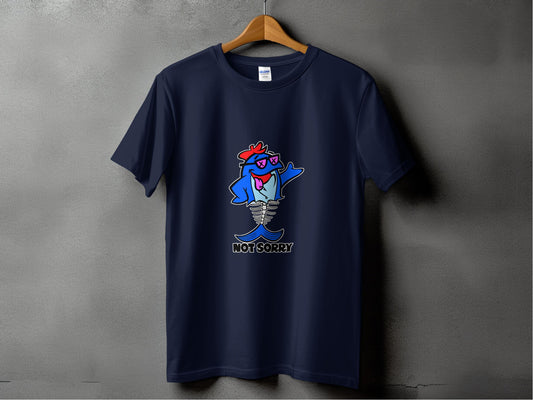 Not Sorry Cool Graphic Tee with Cartoon Product Type