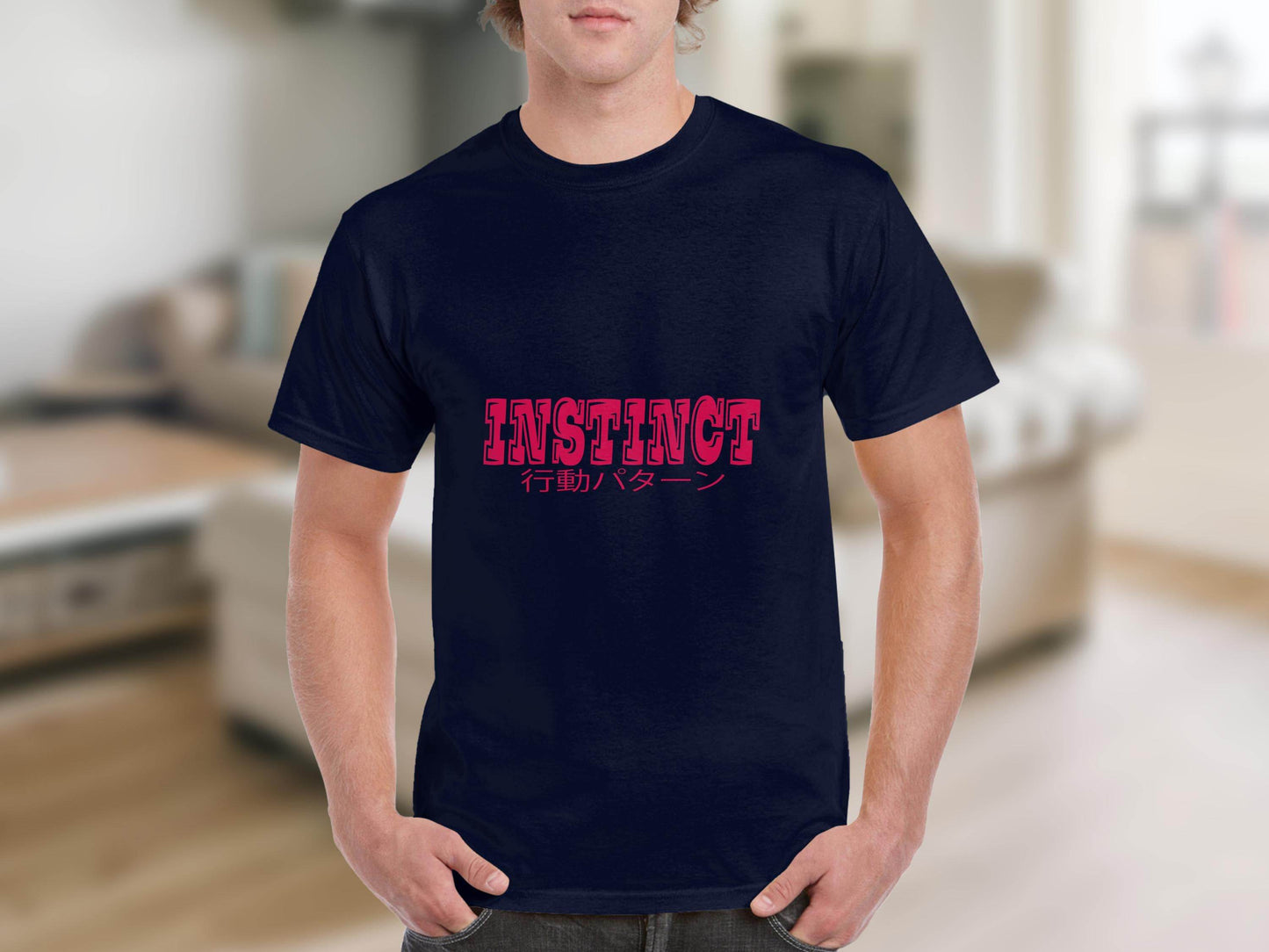 Instinct Japanese Version Text Graphic Design T-Shirt - Design & Vybe