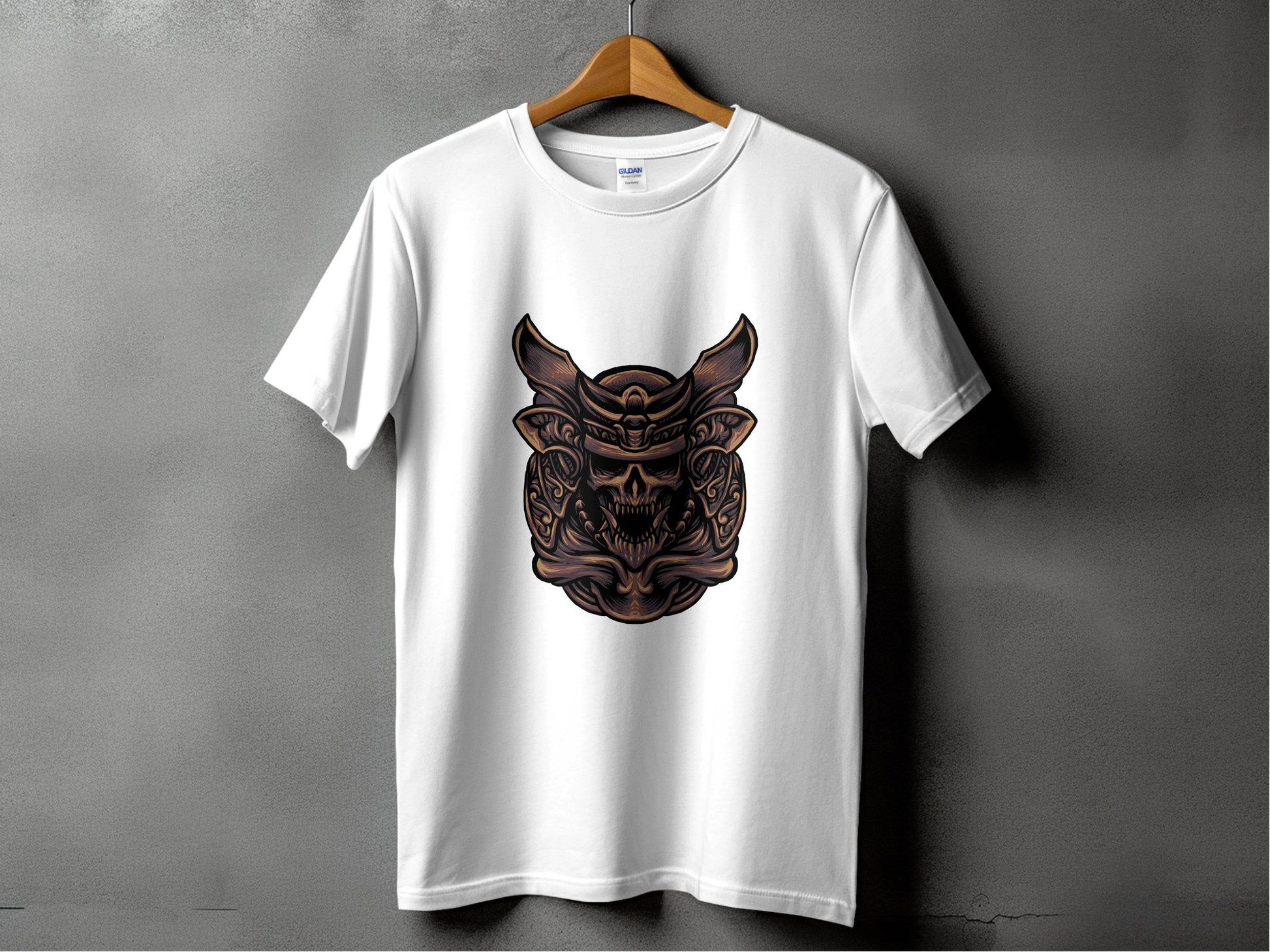 Fierce Warrior Skull Design T-Shirt for Bold Style - Design & Vybe