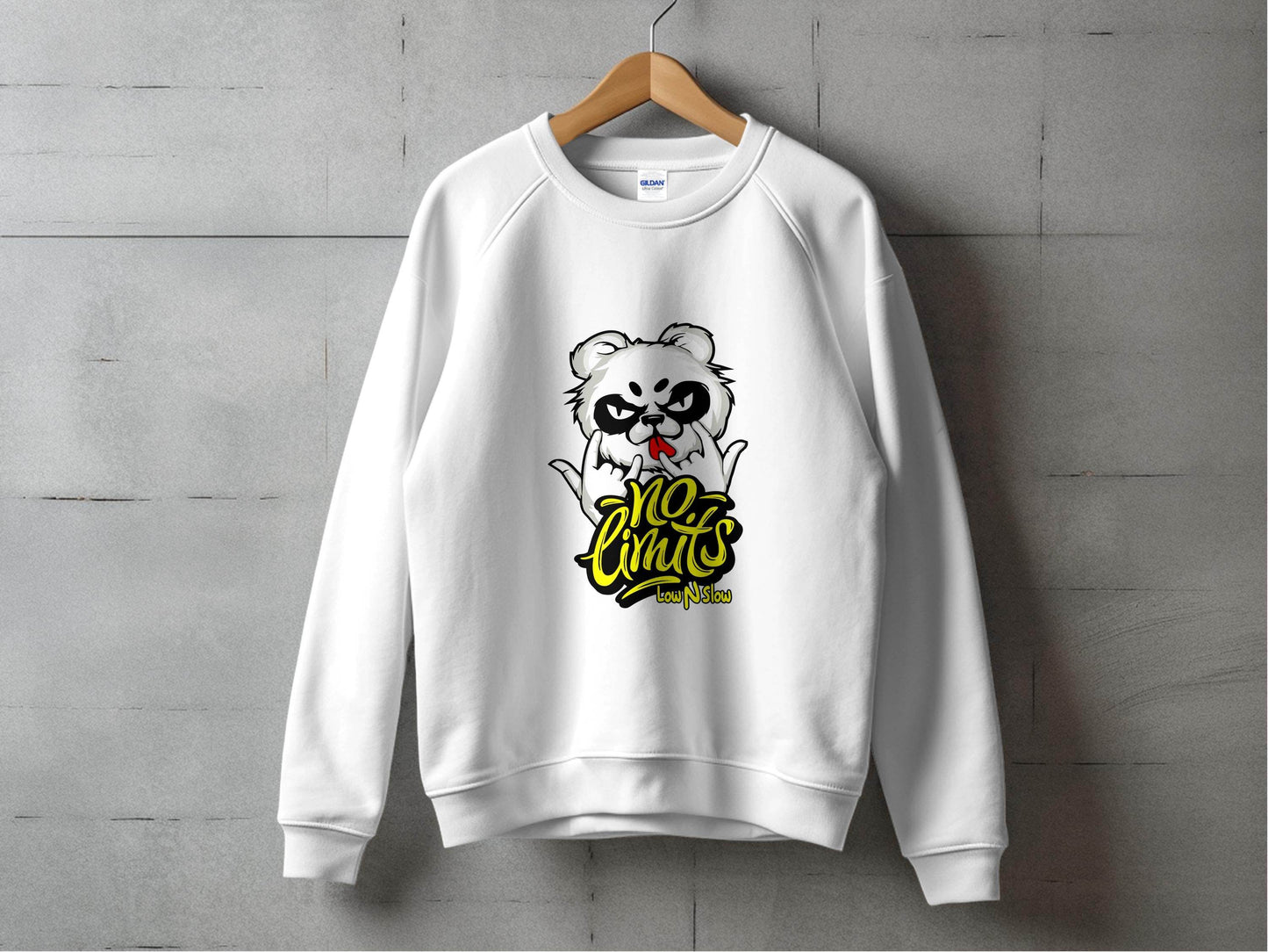 No Limits with Cool Panda Low N Slow Graphic Sweater - Design & Vybe