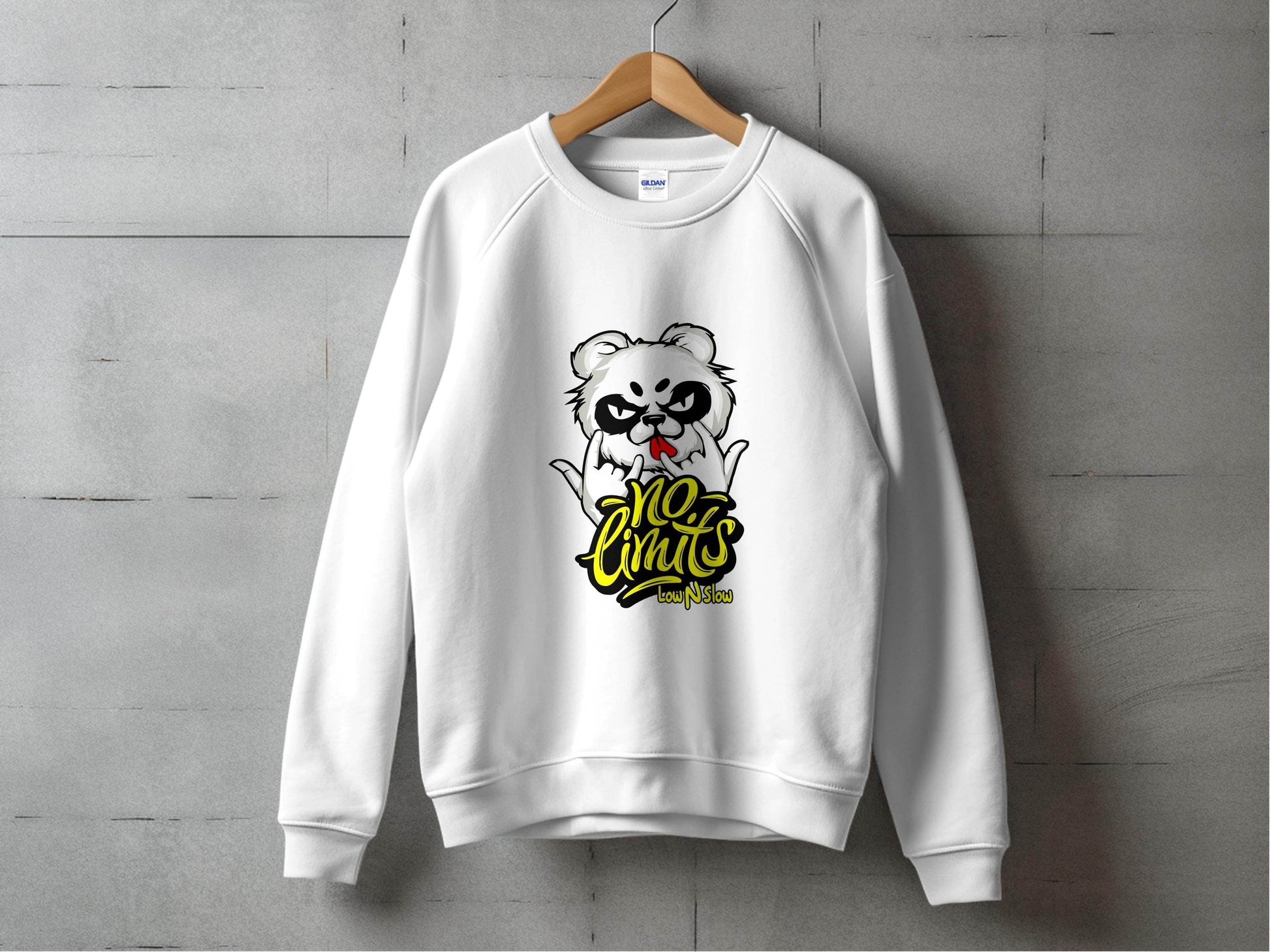 No Limits with Cool Panda Low N Slow Graphic Sweater - Design & Vybe