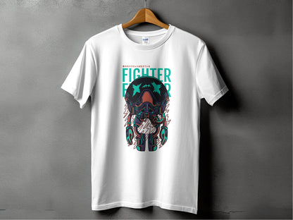 Retro Fighter Pilot Graphic SciFi Illustration T-Shirt - Design & Vybe