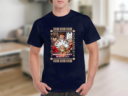 Three Poses Monkey D Luffy Character Anime Inspired T-Shirt - Design & Vybe