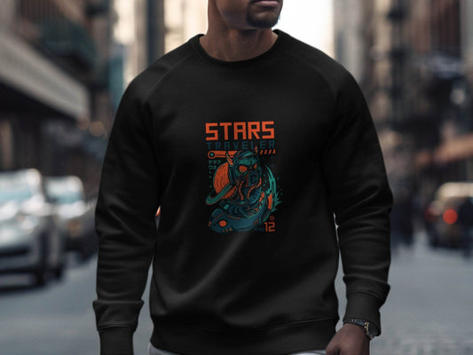 Stars Traveler Numb Twelve Graphic Cool Space Sweater - Design & Vybe