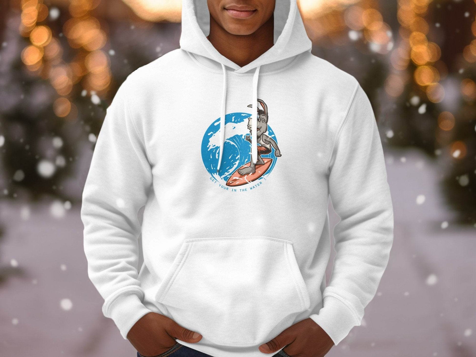 Donkey Surfing Adventure Graphic Print Hoodie - Design & Vybe