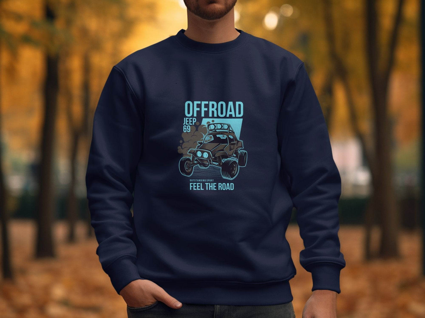 Offroad Jeep 69 Outstanding Sport Feel The Road Hoodie - Design & Vybe
