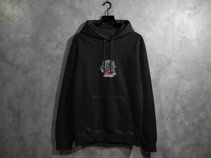 Angry Plumber with Wrench Graphic Design Premium Hoodie - Design & Vybe