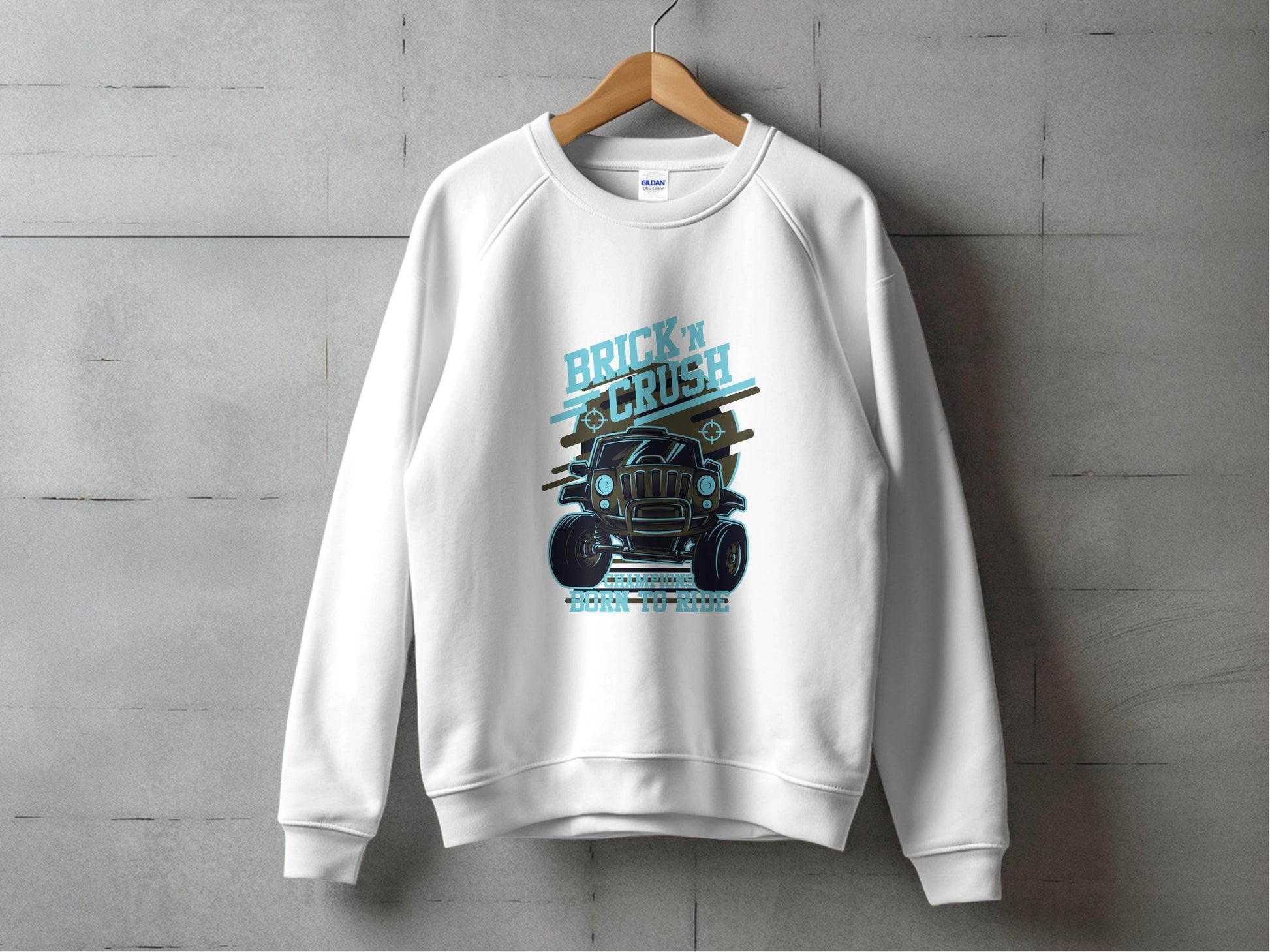 Brick n Crush Champions Born to Ride Graphic Sweater - Design & Vybe