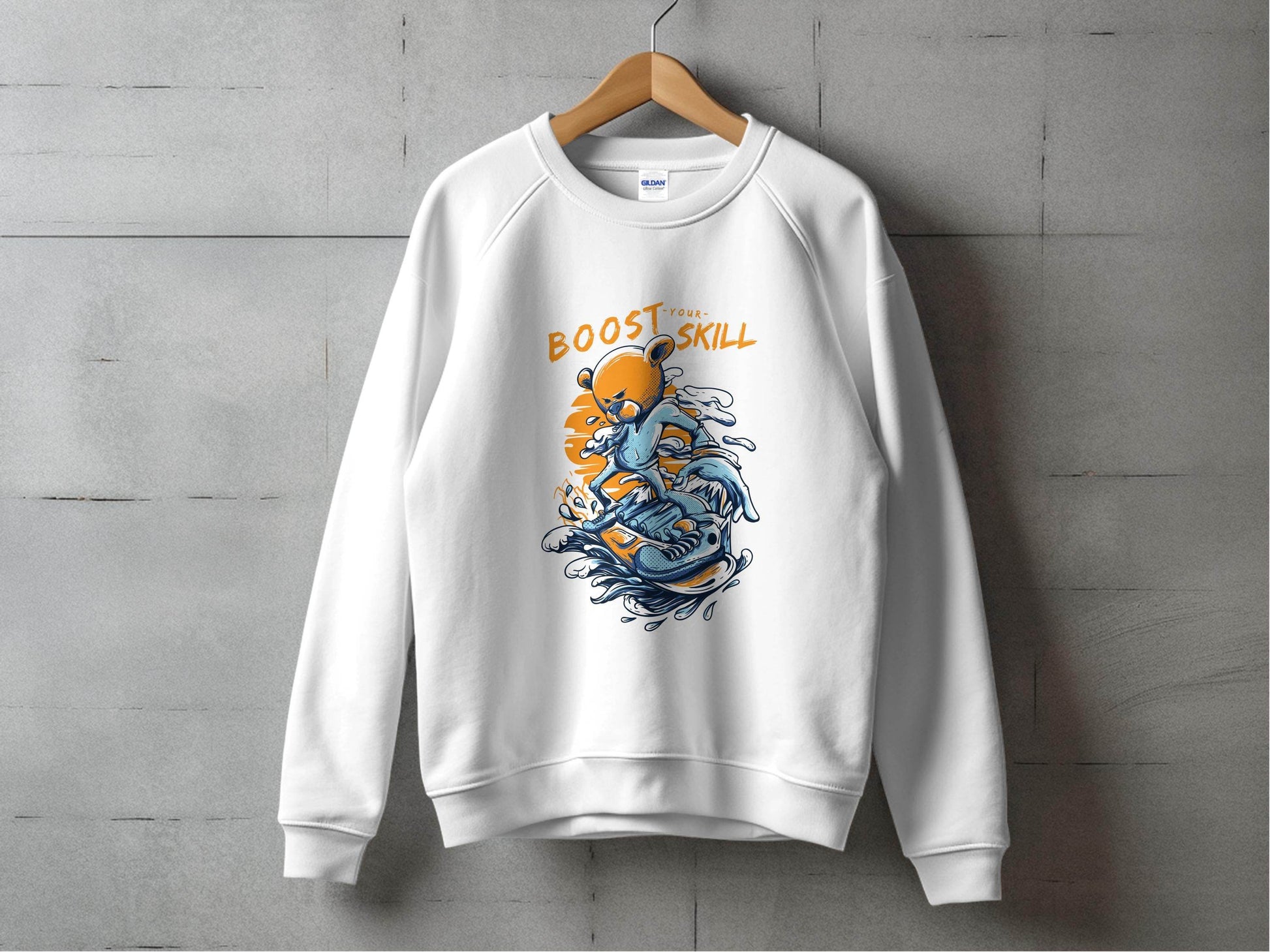 Boost Your Skill Cartoon Bear Design Sweater - Design & Vybe