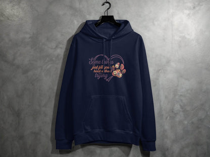 Some Things Fill Heart Without Trying Floral Paw Print Hoodie - Design & Vybe