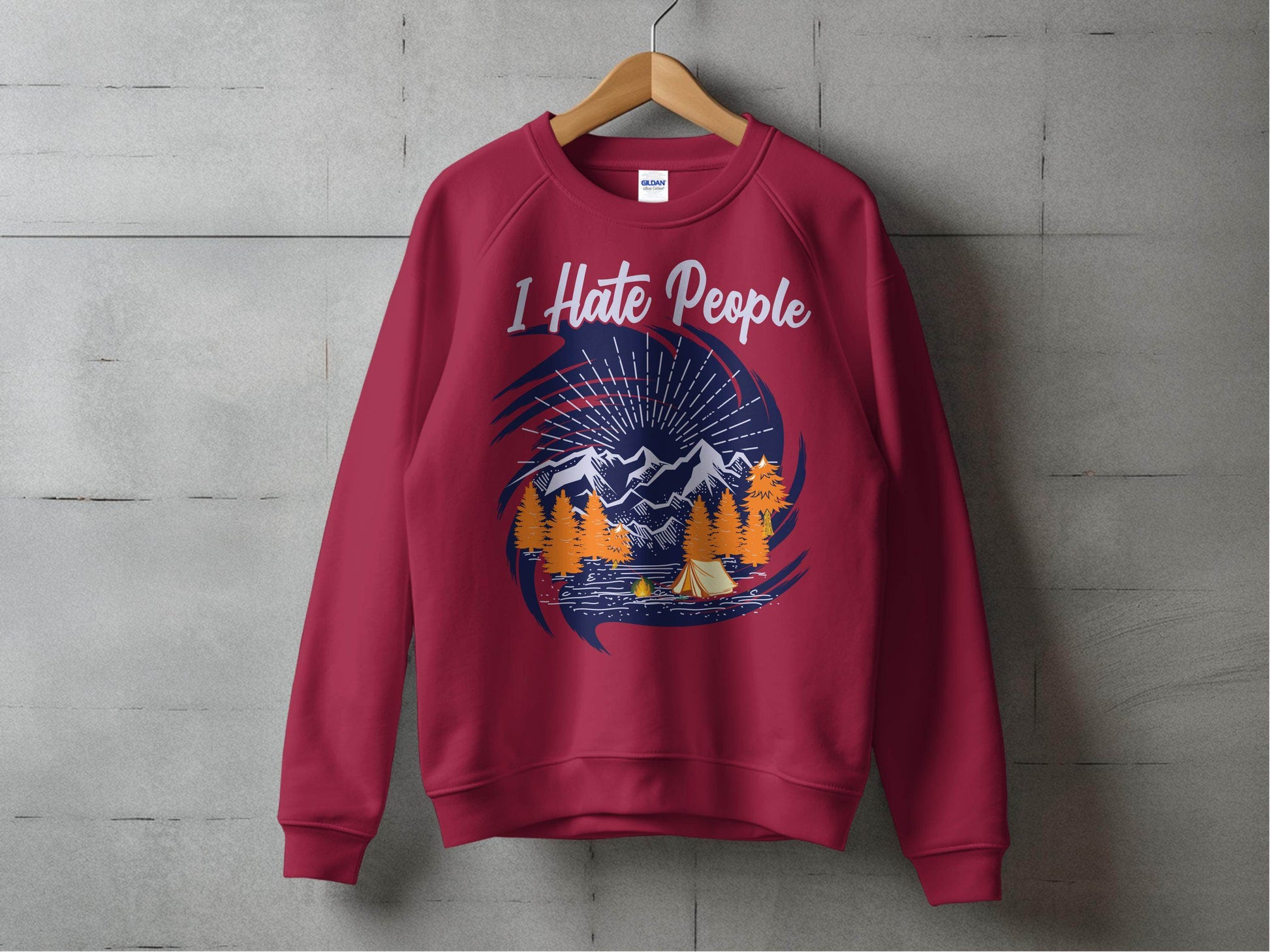 Outdoor Camping Design I Hate People Graphic Sweater - Design & Vybe
