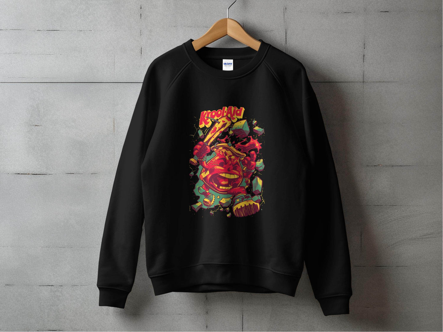 Kool-Aid Man Smashing Through Wall Graphic Design Sweater - Design & Vybe