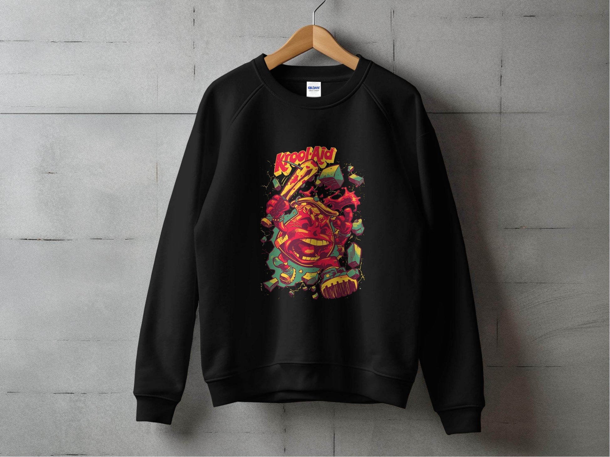 Kool-Aid Man Smashing Through Wall Graphic Design Sweater - Design & Vybe