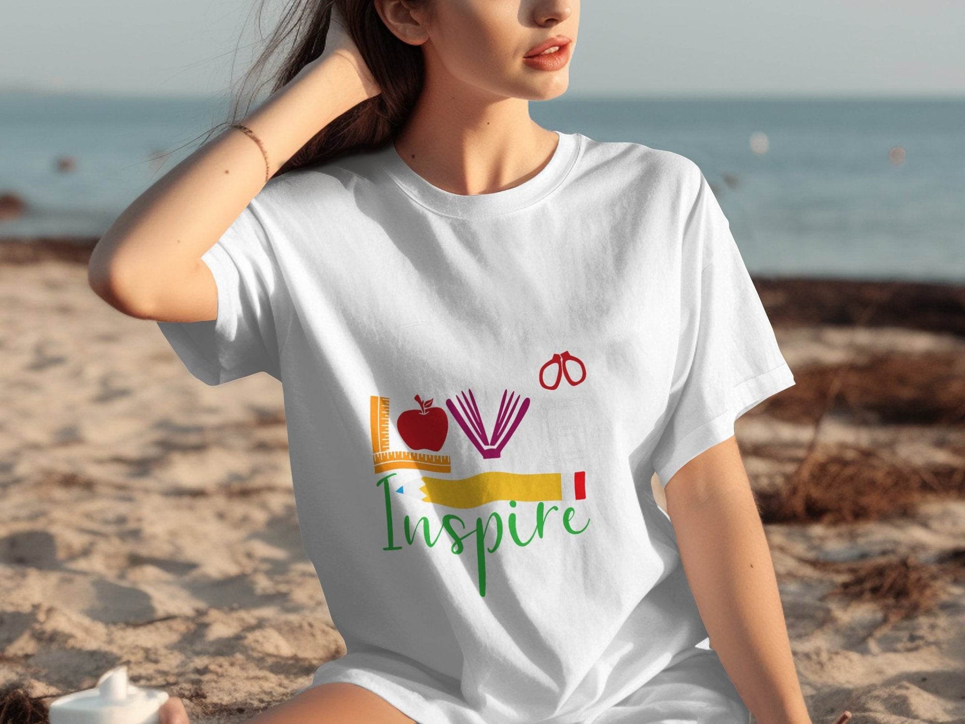 Teach Love Inspire Back To School Design Teachers T-Shirt - Design & Vybe