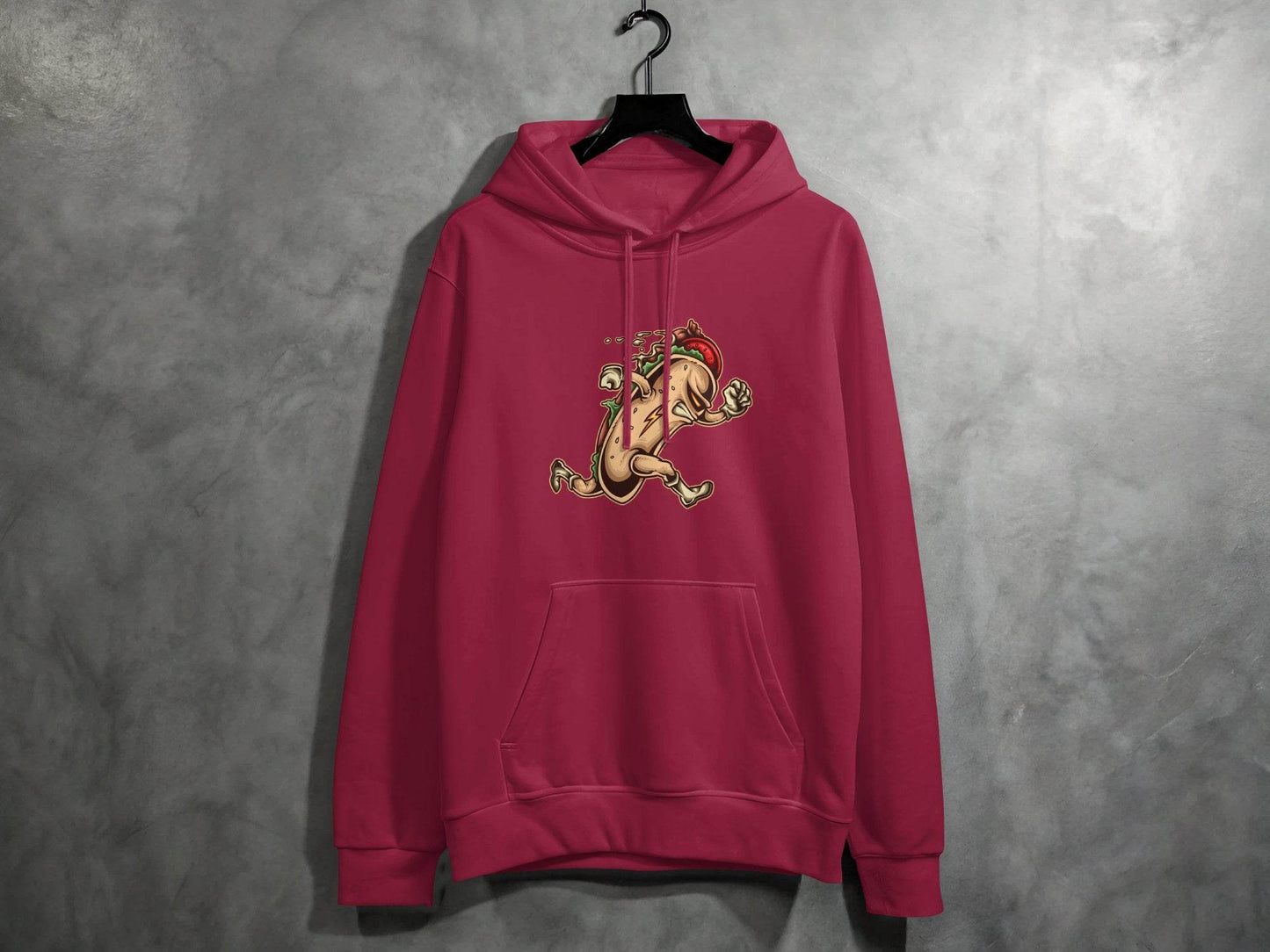 Hot Dog Running Taco Graphic Hoodie - Design & Vybe