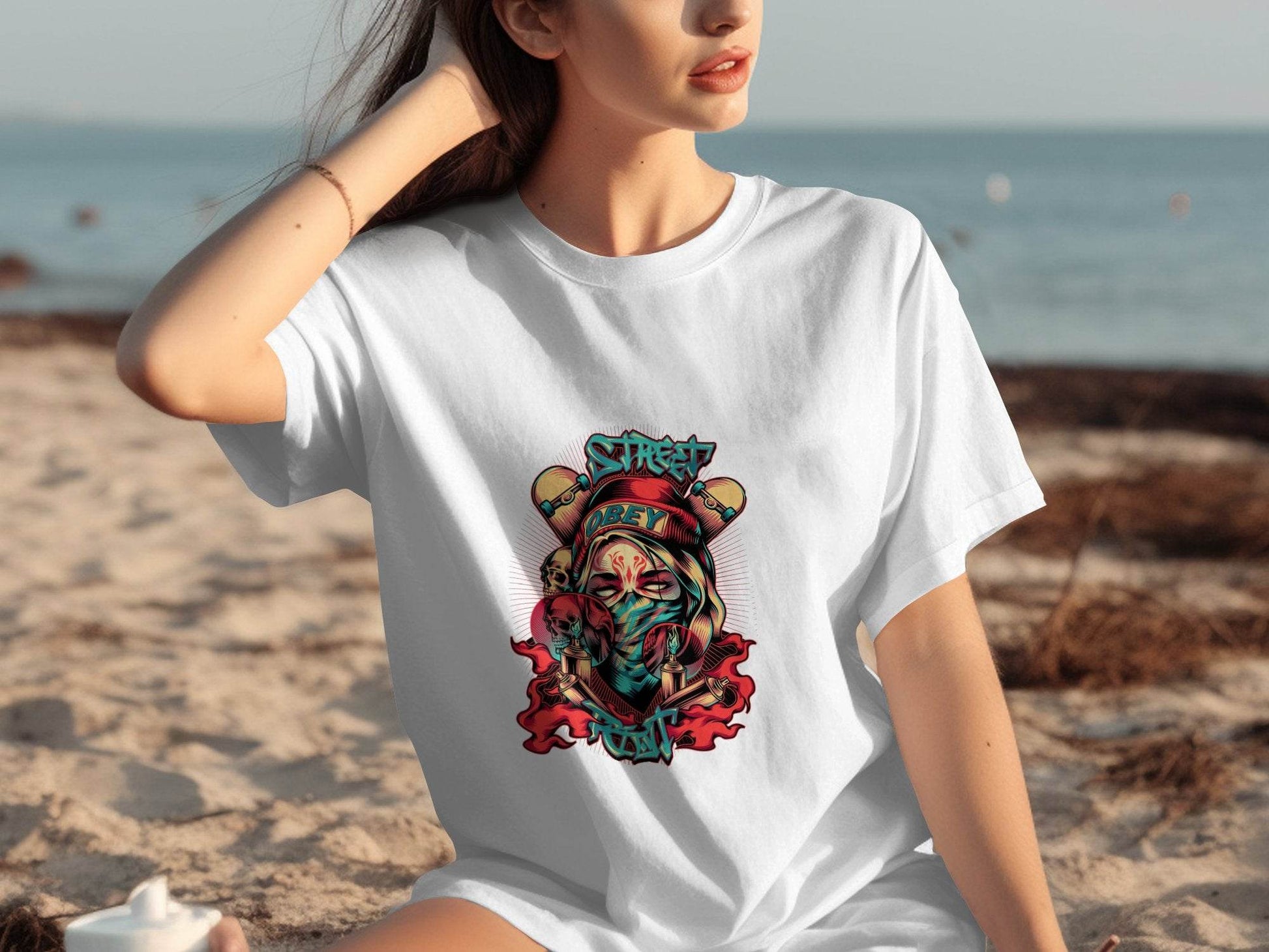 Street Art Graffiti Obey Slogan With Skulls T-Shirt - Design & Vybe