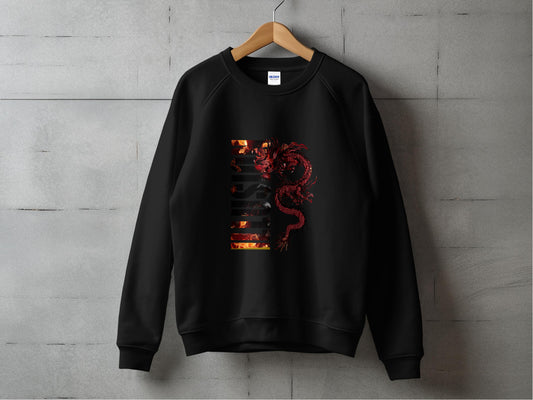 Stylish Dragon Graphic Sweatshirt Casual Wear product type