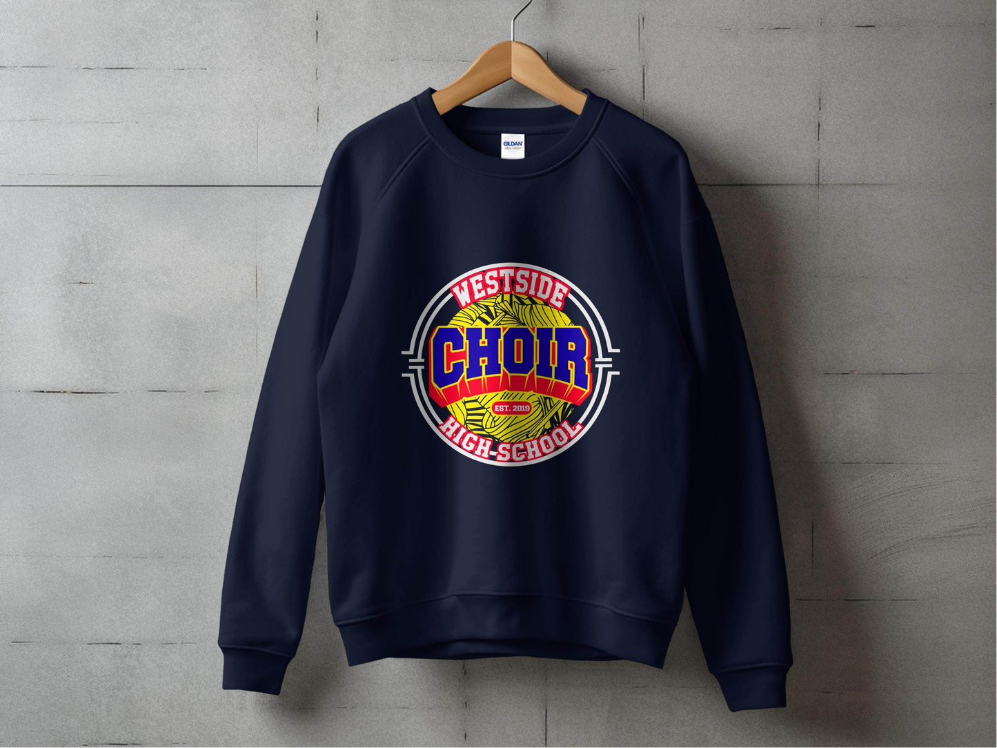 Westside High School Choir Retro Graphic Design Sweater - Design & Vybe