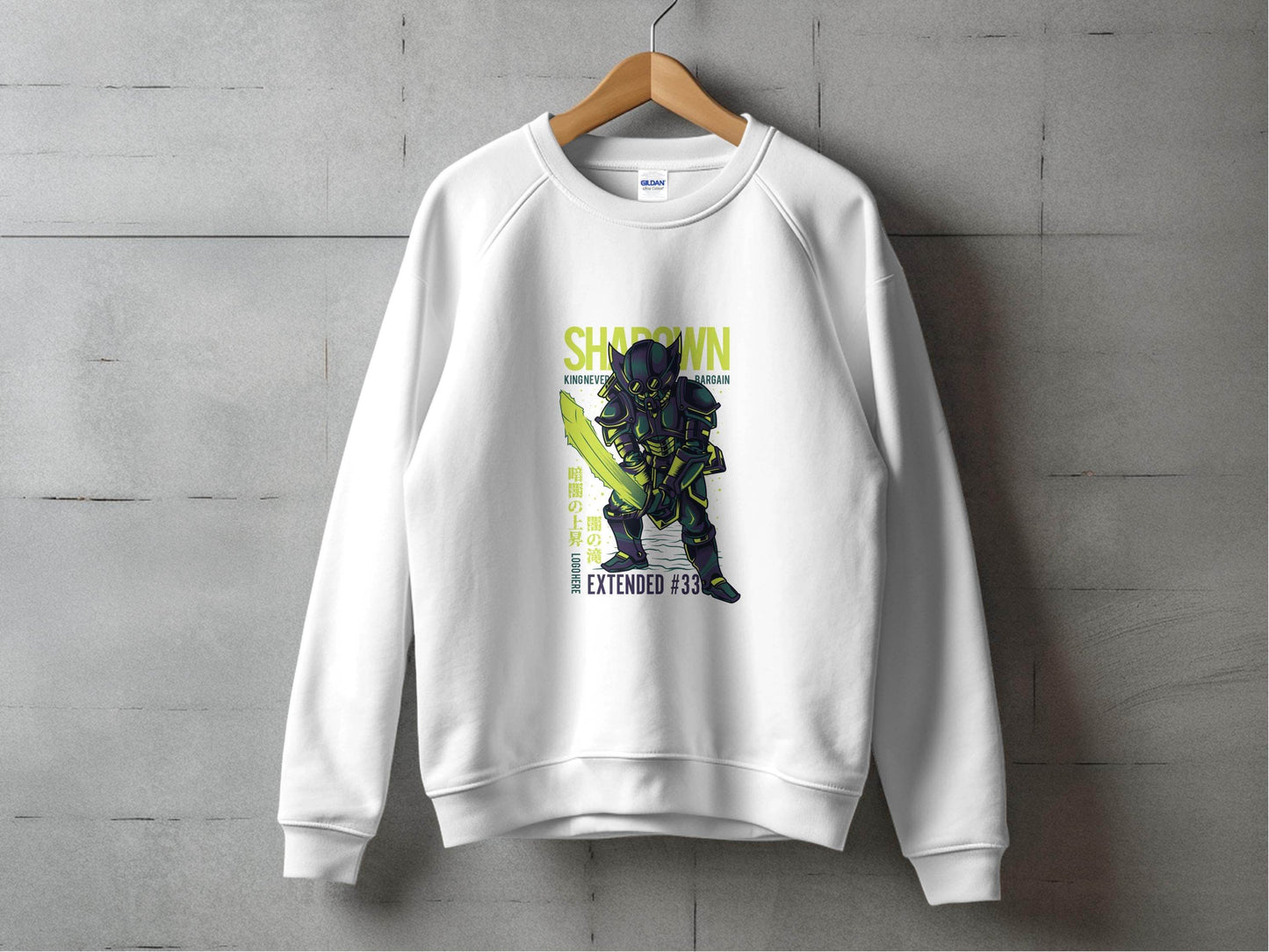 King Never Bargain Extended Knight Vector Art Hoodie - Design & Vybe