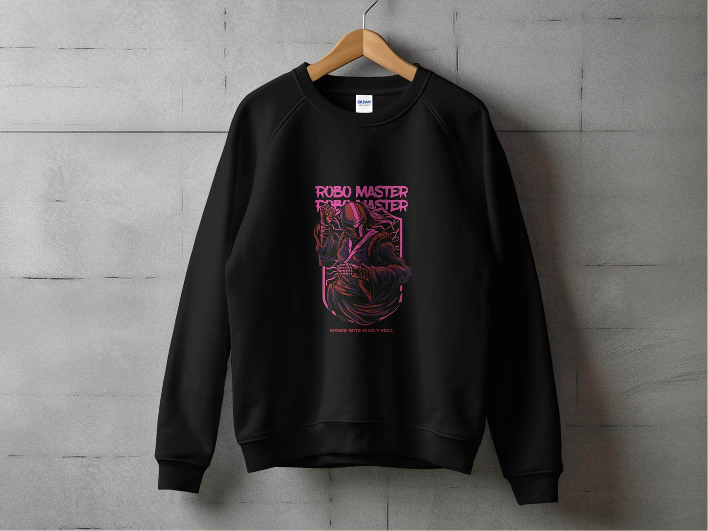 Robo Master Woman With Deadly Skill Graphic Design Sweater - Design & Vybe