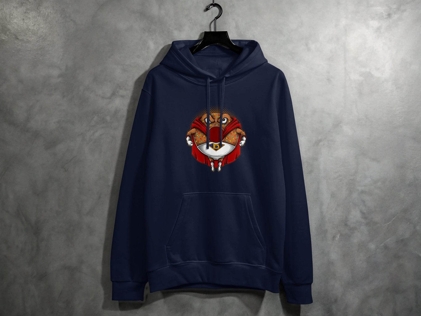 Funny Angry Donut Superhero Graphic Hoodie - Design & Vybe
