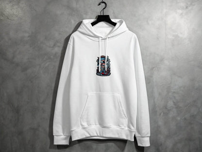 Skull On Skateboard Smoking Cartoon Art Illustration Hoodie - Design & Vybe
