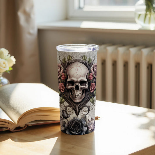 Skull and Roses Insulated Tumbler Drinkware product type