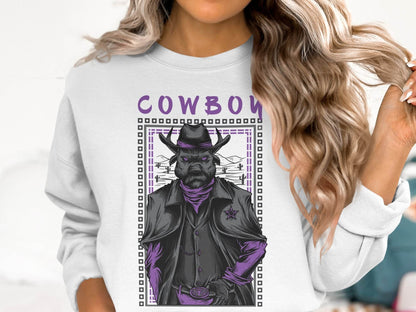 Warrior Cowboy With Attitude Graphic Apparel Sweater - Design & Vybe