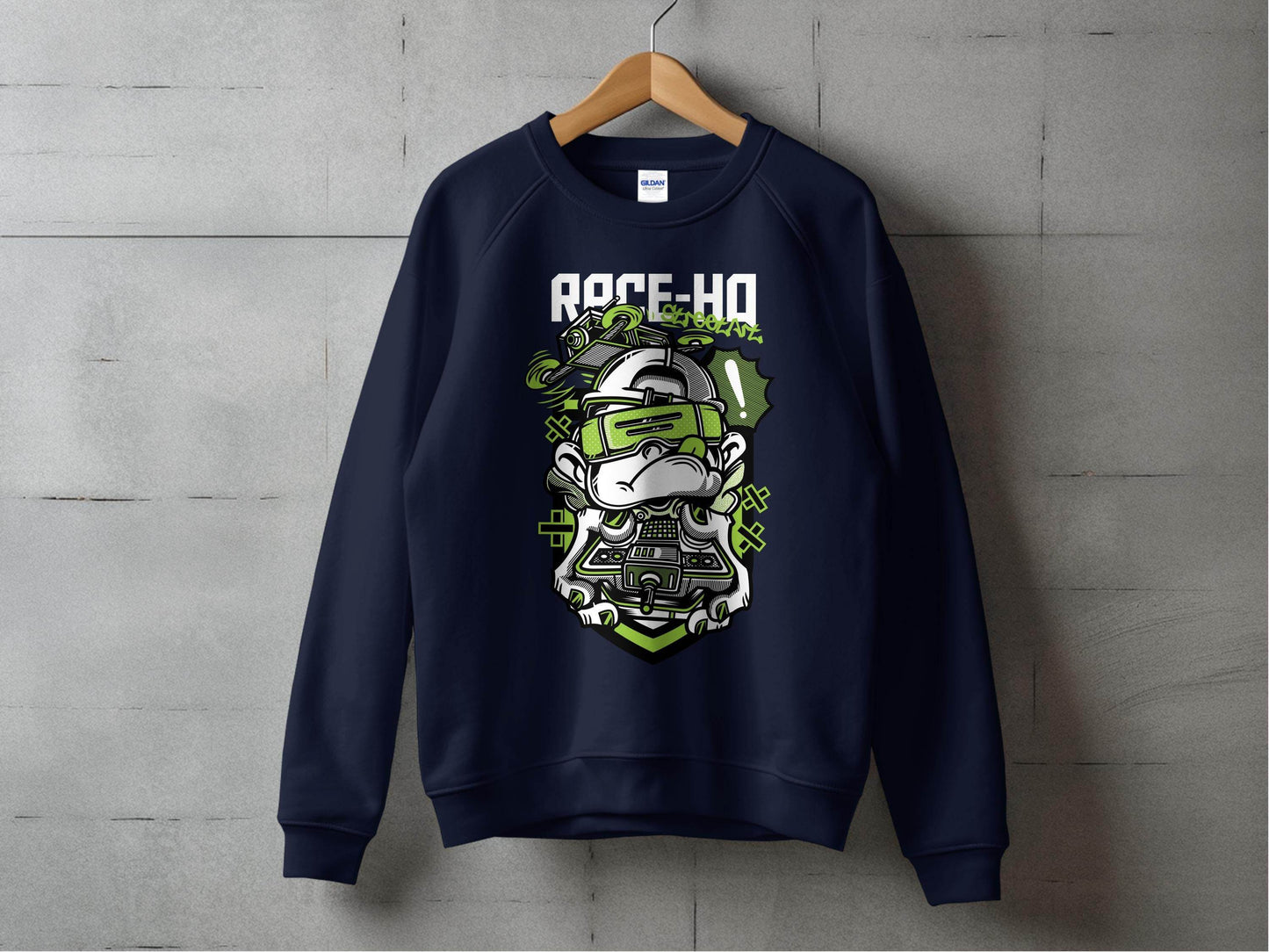 Street Art Monkey with Console Graphics Cool Sweater - Design & Vybe