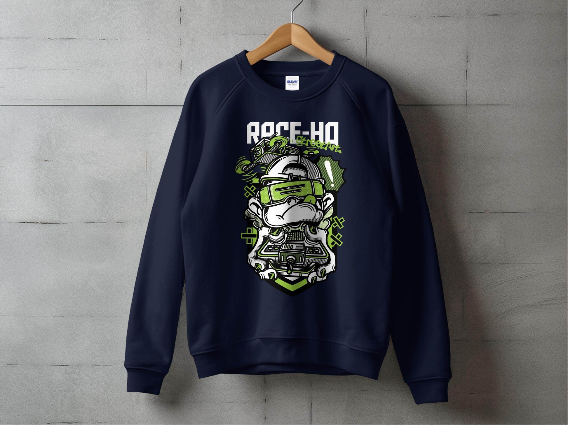 Street Art Monkey with Console Graphics Cool Sweater - Design & Vybe